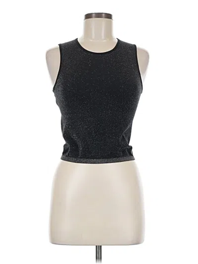 Pre-owned Love Streak Tank Top Black Halter Neckline Tops