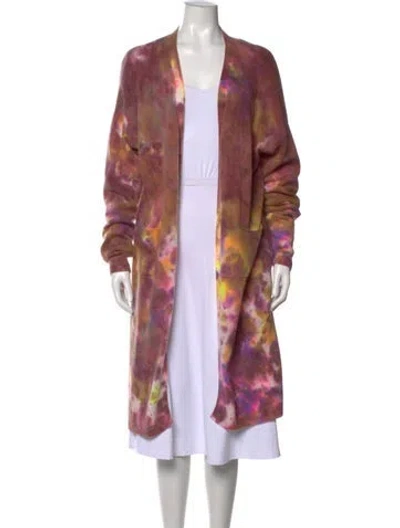 Pre-owned Love Tanjane Cashmere Tie-dye Print Sweater In Pink