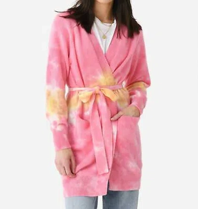 Pre-owned Love Tanjane Heavy Cashmere Belted Cardigan In Pink Champagne - Size Xs