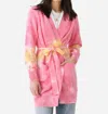 Love Tanjane Heavy Cashmere Belted Cardigan In Pink Champagne In Pink