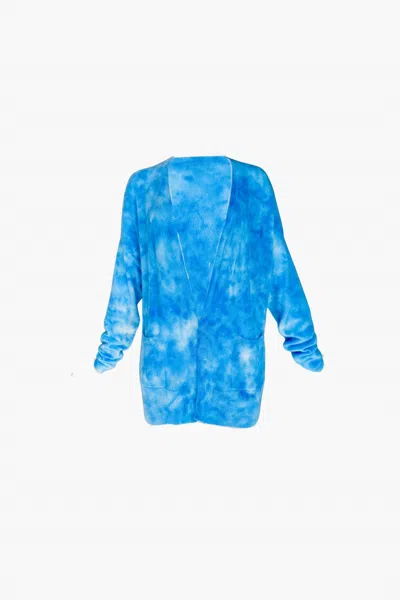 Love Tanjane Women's Cashmere Pocket Cardigan In Ojai Sky In Blue
