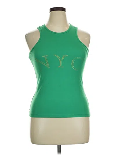 Pre-owned Love Tank Top Green Halter Neckline Tops