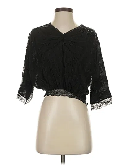 Love The Label 3/4 Sleeve Blouse In Black