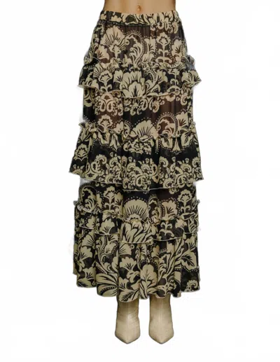 Love The Label Alani Skirt In Richmond Floral Print In Multi