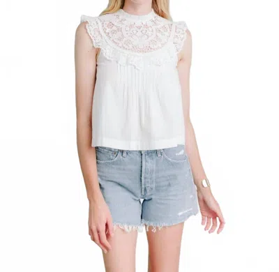 Love The Label Alma Sleeveless Top In White