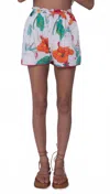 Love The Label Amelie Floral Shorts In Carmela Floral In Multi