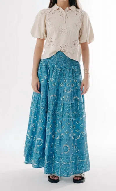 Love The Label Amelie Maxi Skirt In Blue