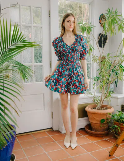 Love The Label Audrey Short Sleeve Dress In Multi