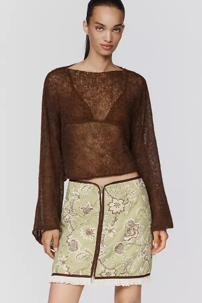 Love The Label Ayla Mini Skirt In Green