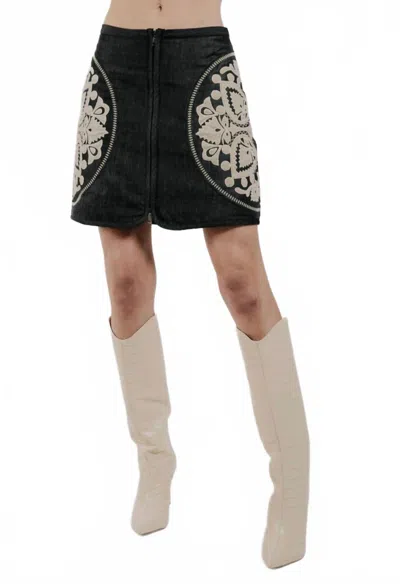 Love The Label Ayla Skirt In Charcoal In Pink