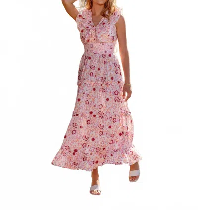 Love The Label Azalea Dress In Dara Print In Pink