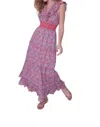Love The Label Azalea Maxi Dress In Strawberry Thief Liberty Print In Pink