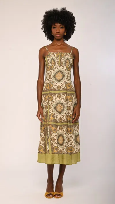 Love The Label Blaire Midi Dress In Green