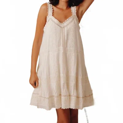 Love The Label Camilla Bell Mini Dress In Cream In Animal Print