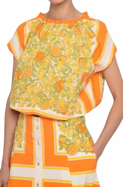 Love The Label Cammie Top In Orange Blossom In Yellow