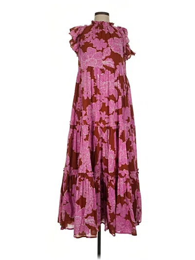 Pre-owned Love The Label Casual Dress In Burgundy