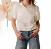 Love The Label Chandler Knit Top In Just Thought You Should Know In Brown