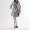 Love The Label Corneila Mini Dress In Mara Stripe Floral Print