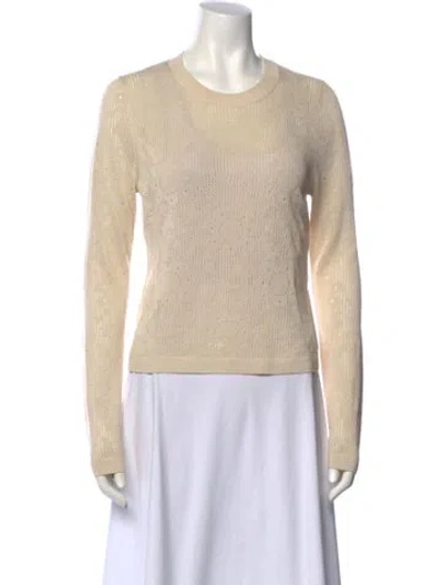 Pre-owned Love The Label Crew Neck Long Sleeve Top In Neutral