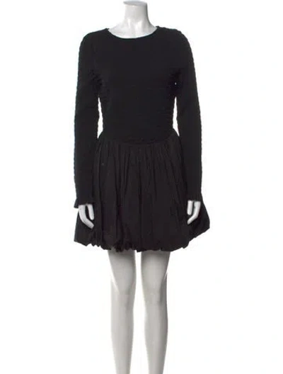 Pre-owned Love The Label Crew Neck Mini Dress In Black