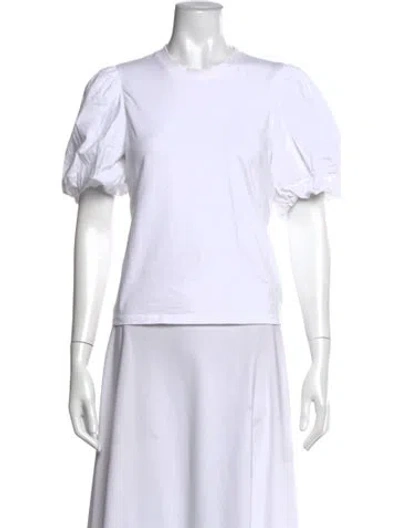 Pre-owned Love The Label Crew Neck Short Sleeve Top In White