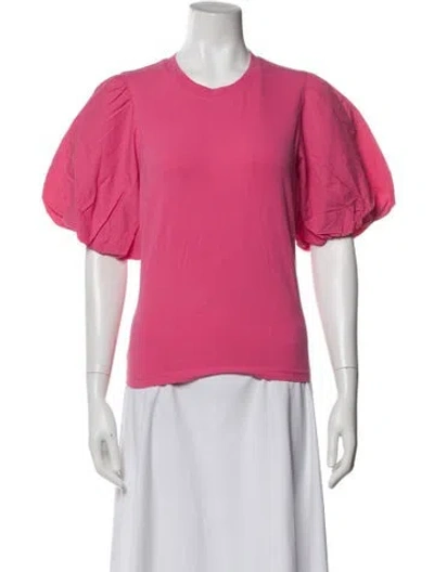 Pre-owned Love The Label Crew Neck Short Sleeve T-shirt In Pink