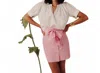 Love The Label Dawson Short Sleeve Top In White In White