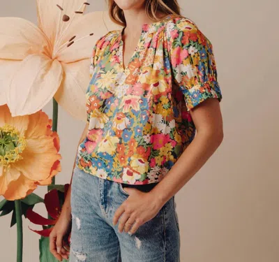 Love The Label Dawson Top In Lordethorpe Print In Multi