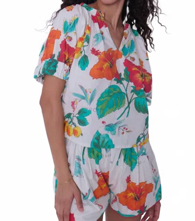 Love The Label Dawson Top Carmela Floral Print In Multi
