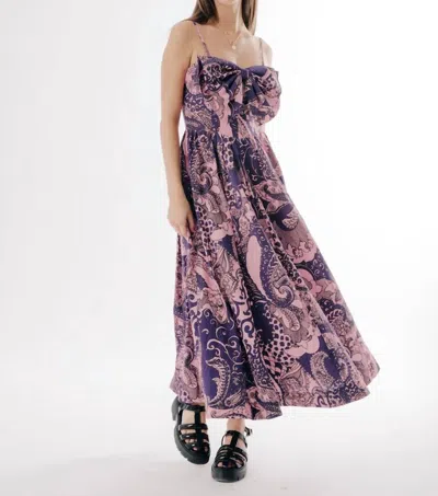 Love The Label Dolcia Dress In Rolling Winds Print In Multi