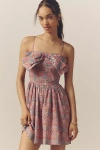 Love The Label Dolcia Sleeveless Bow A-line Mini Dress In Pink