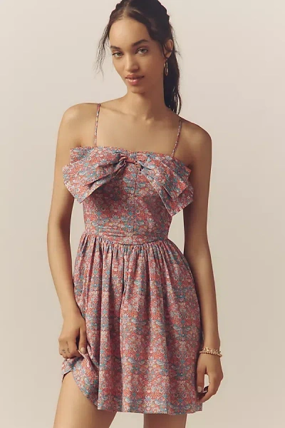 Love The Label Dolcia Sleeveless Bow A-line Mini Dress In Pink