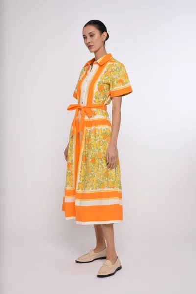 Love The Label Drew Midi Dress In Orange