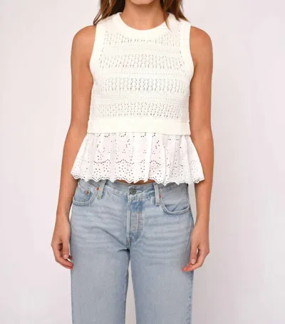Love The Label Ebba Sweater Tank Top In White