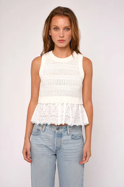 Love The Label Ebba Sweater Tank In White