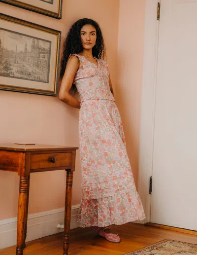 Love The Label Eden Maxi Skirt In Pink