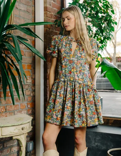Love The Label Edith Short Sleeve Dress In Multi
