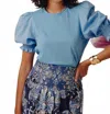 Love The Label Esme Short Sleeve Tee In Marina In Blue
