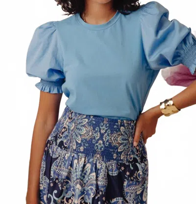Love The Label Esme Short Sleeve Tee In Marina In Blue