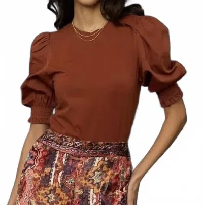 Love The Label Esme Tee In Terracotta In Brown