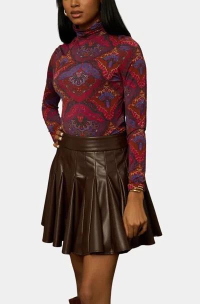 Love The Label Estelle Turtleneck Top In Candelabra Multi Print