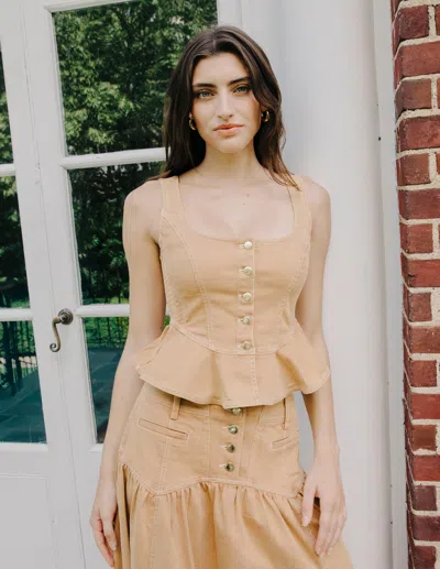 Love The Label Eva Top In Brown
