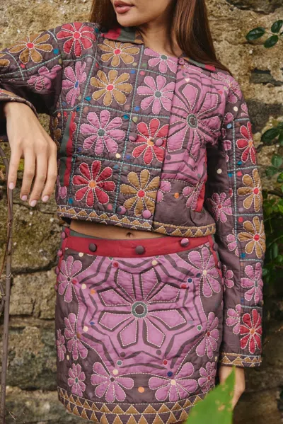 Love The Label Fable Mini Skirt In Fable Quilt