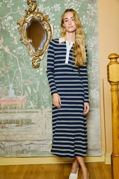 Love The Label Faye Knit Dress In Blue