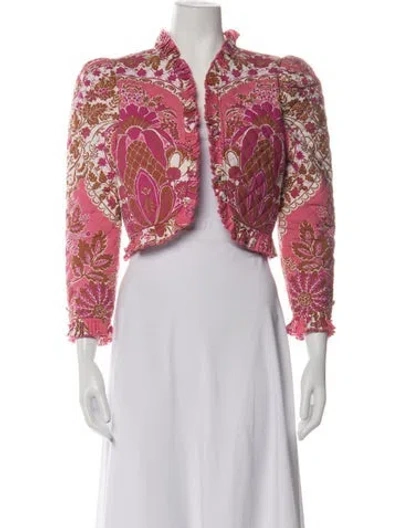 Pre-owned Love The Label Floral Print Bolero In Multicolor