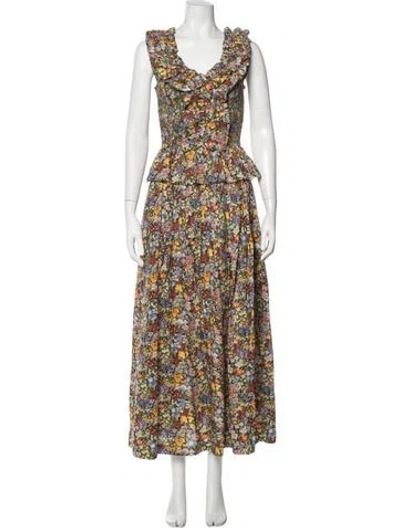 Pre-owned Love The Label Floral Print Dress Set W/ Tags In Multi