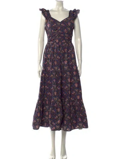 Pre-owned Love The Label Floral Print Long Dress In Multi