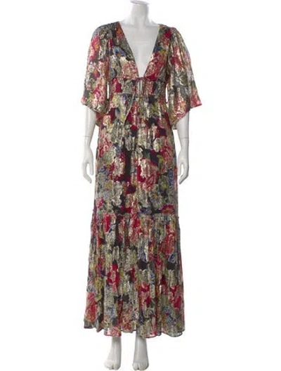 Pre-owned Love The Label Floral Print Long Dress W/ Tags In Multi