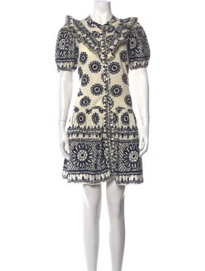Pre-owned Love The Label Floral Print Mini Dress In Blue