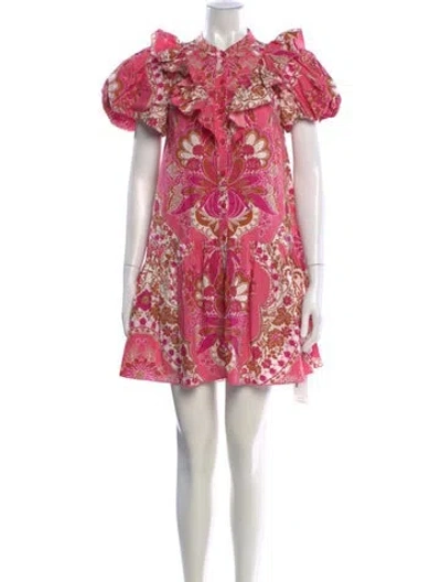 Pre-owned Love The Label Floral Print Mini Dress In Pink